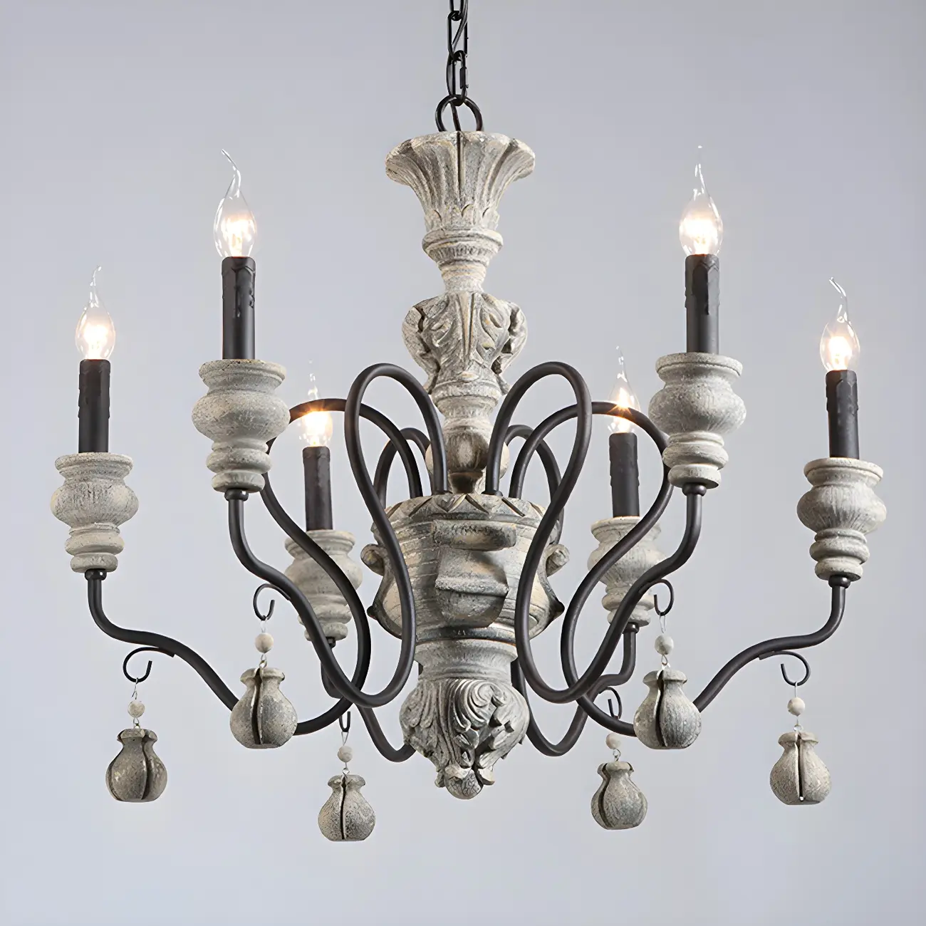 Black Classical Metal Crystal Chandelier Vintage Design | homeyfad