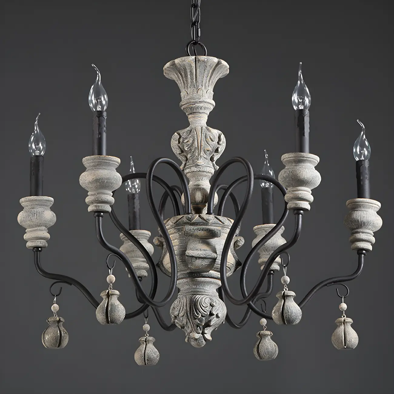 Black Classical Metal Crystal Chandelier Vintage Design | homeyfad