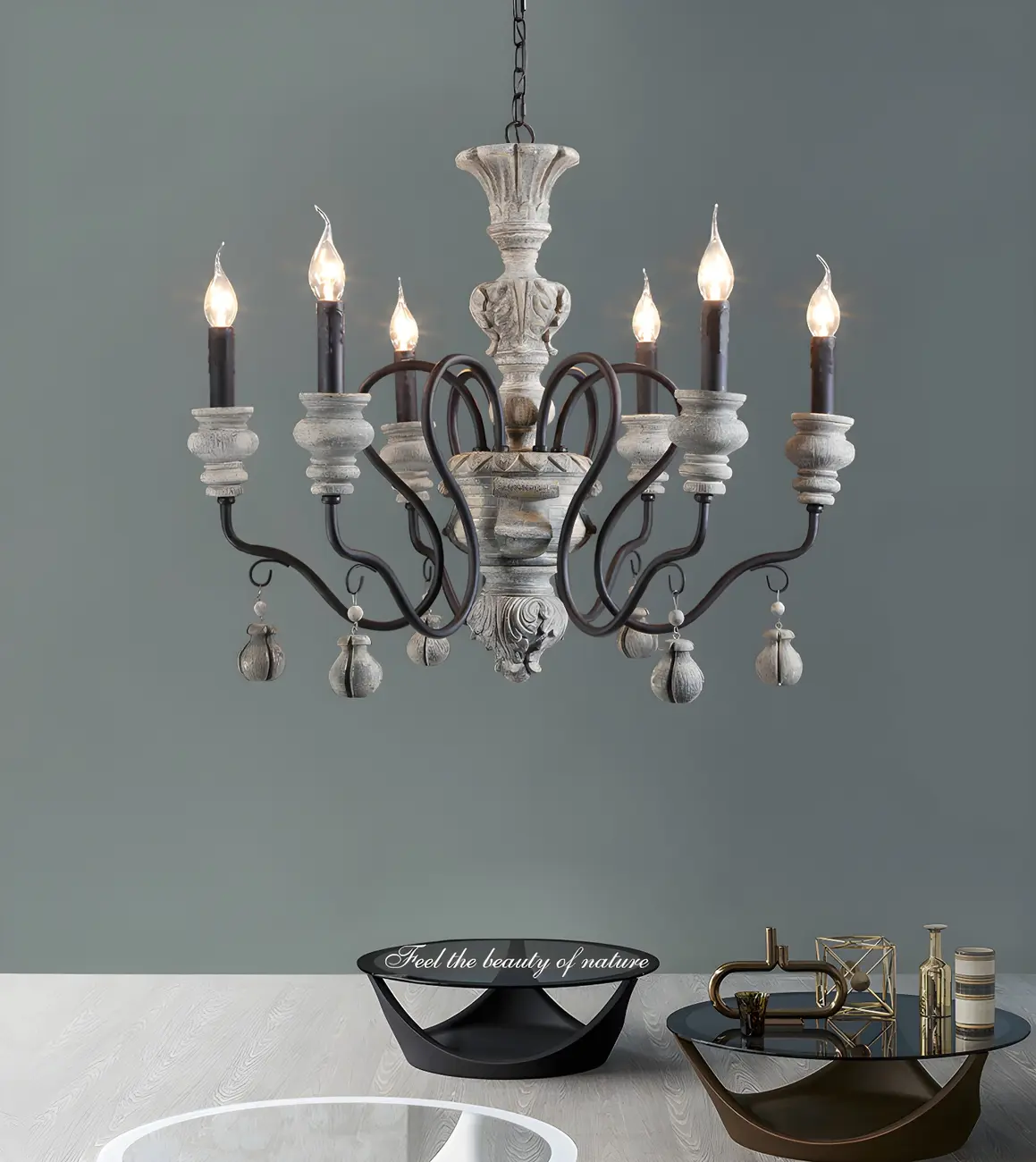 Black Classical Metal Crystal Chandelier Vintage Design | homeyfad