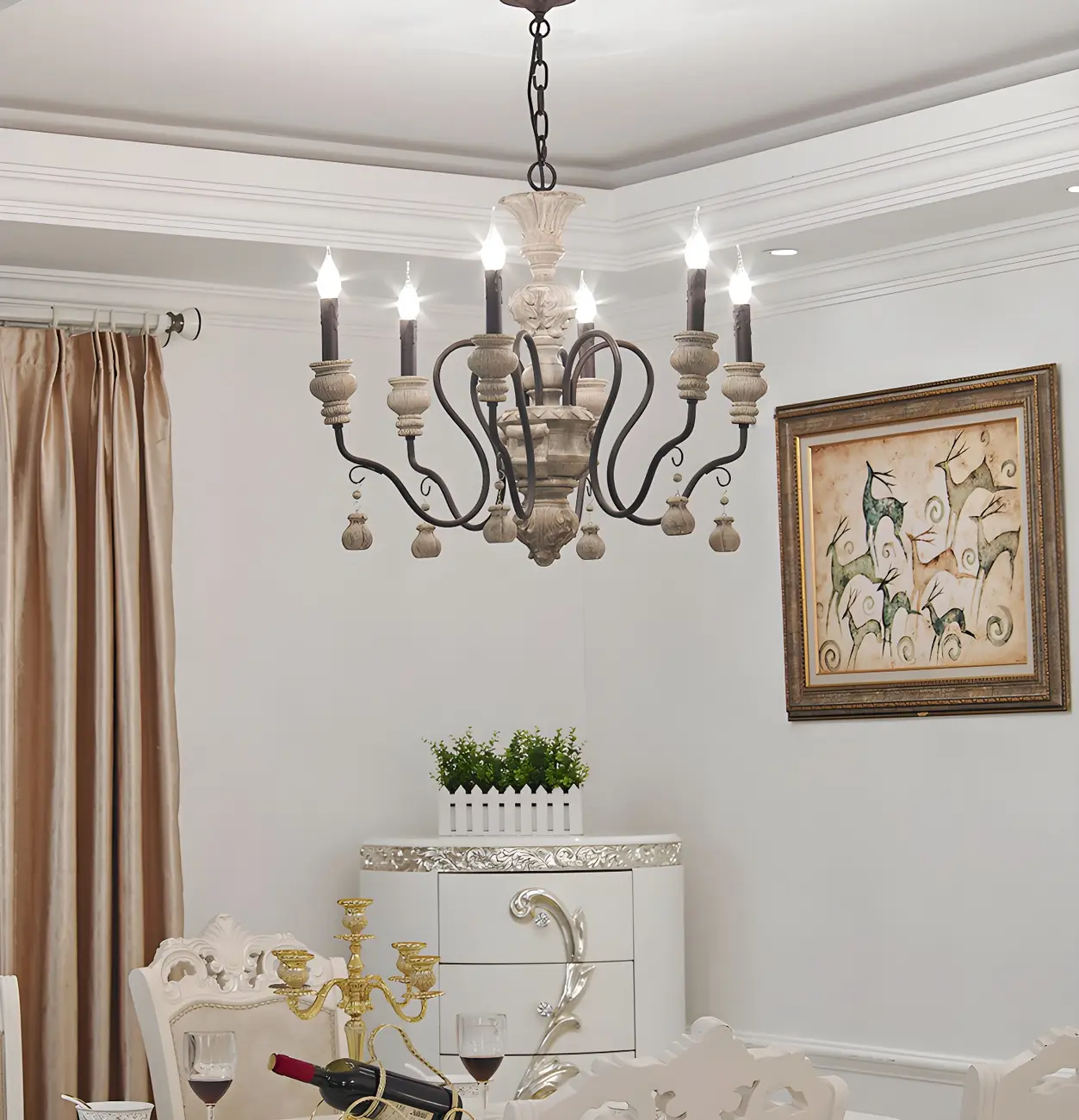 Black Classical Metal Crystal Chandelier Vintage Design | homeyfad