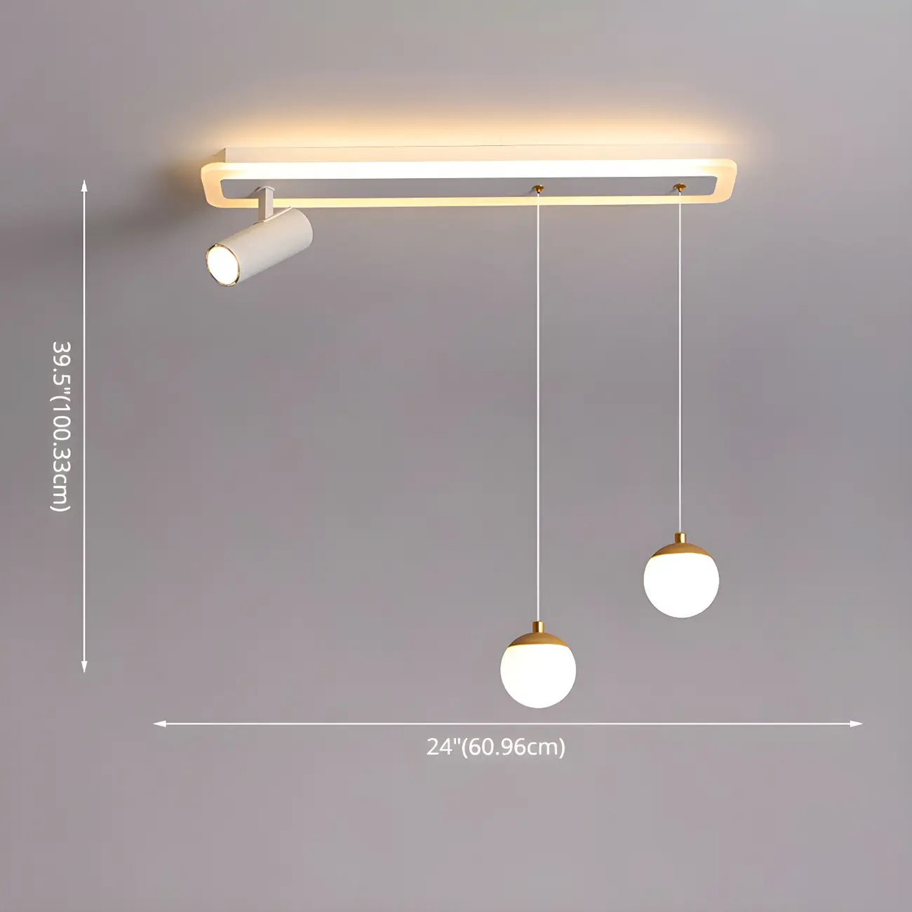 Modern White Metal LED Island Light Globe Pendant Image - 9 | homeyfad