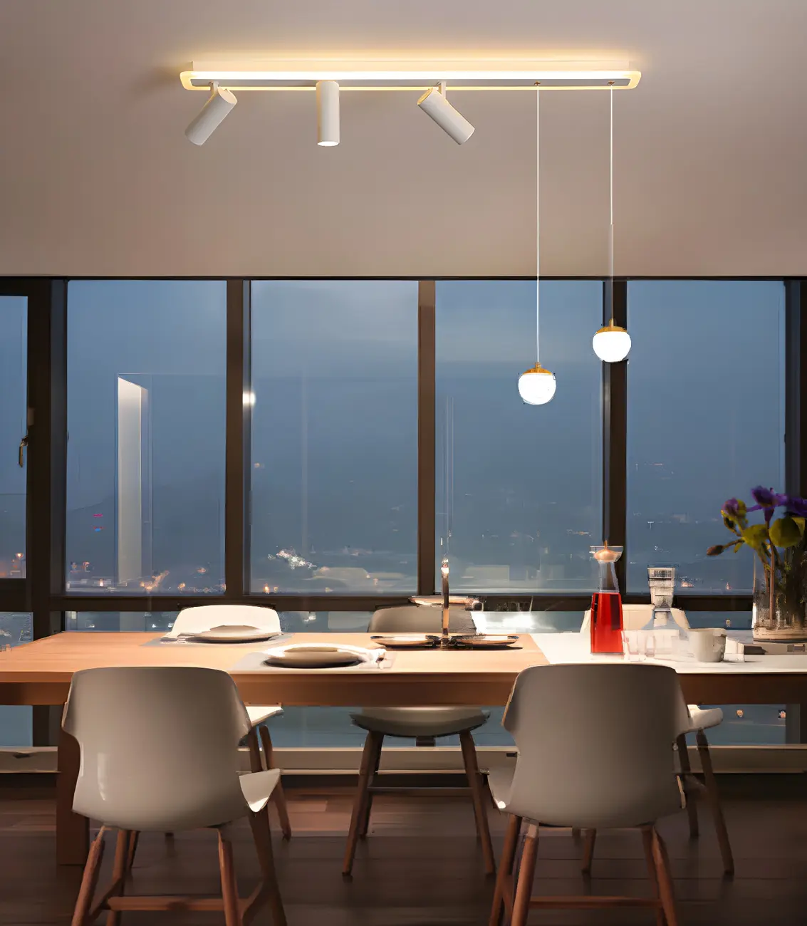 Modern White Metal LED Island Light Globe Pendant Image - 18 | homeyfad