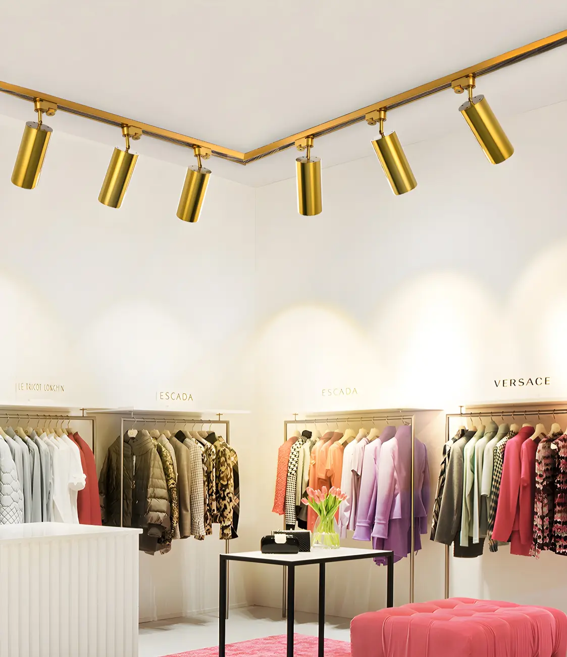 Modern Gold Track Lighting Fixture for Living Room Image - 4 | homeyfad