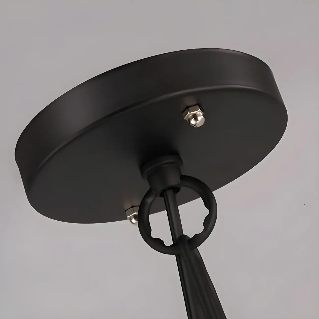 Industrial Metal Black Globe Caged Candelabra Chandelier Image - 14