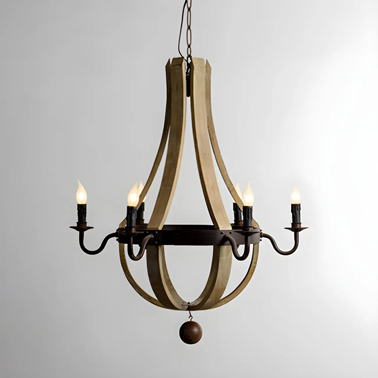 Modern Mid Century Orb Chandelier with Stone Candelabra Image - 3 | homeyfad