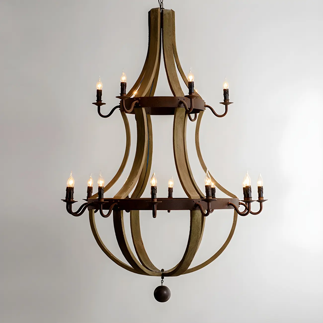 Modern Mid Century Orb Chandelier with Stone Candelabra Image - 6 | homeyfad