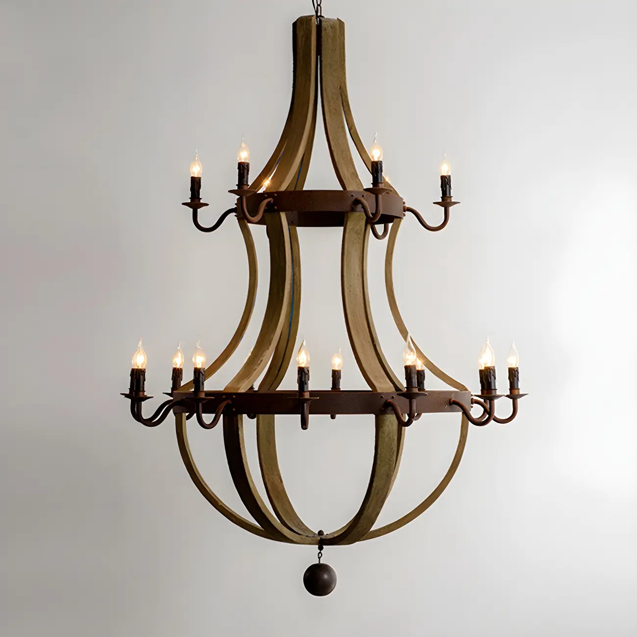 Modern Mid Century Orb Chandelier with Stone Candelabra Image - 7 | homeyfad