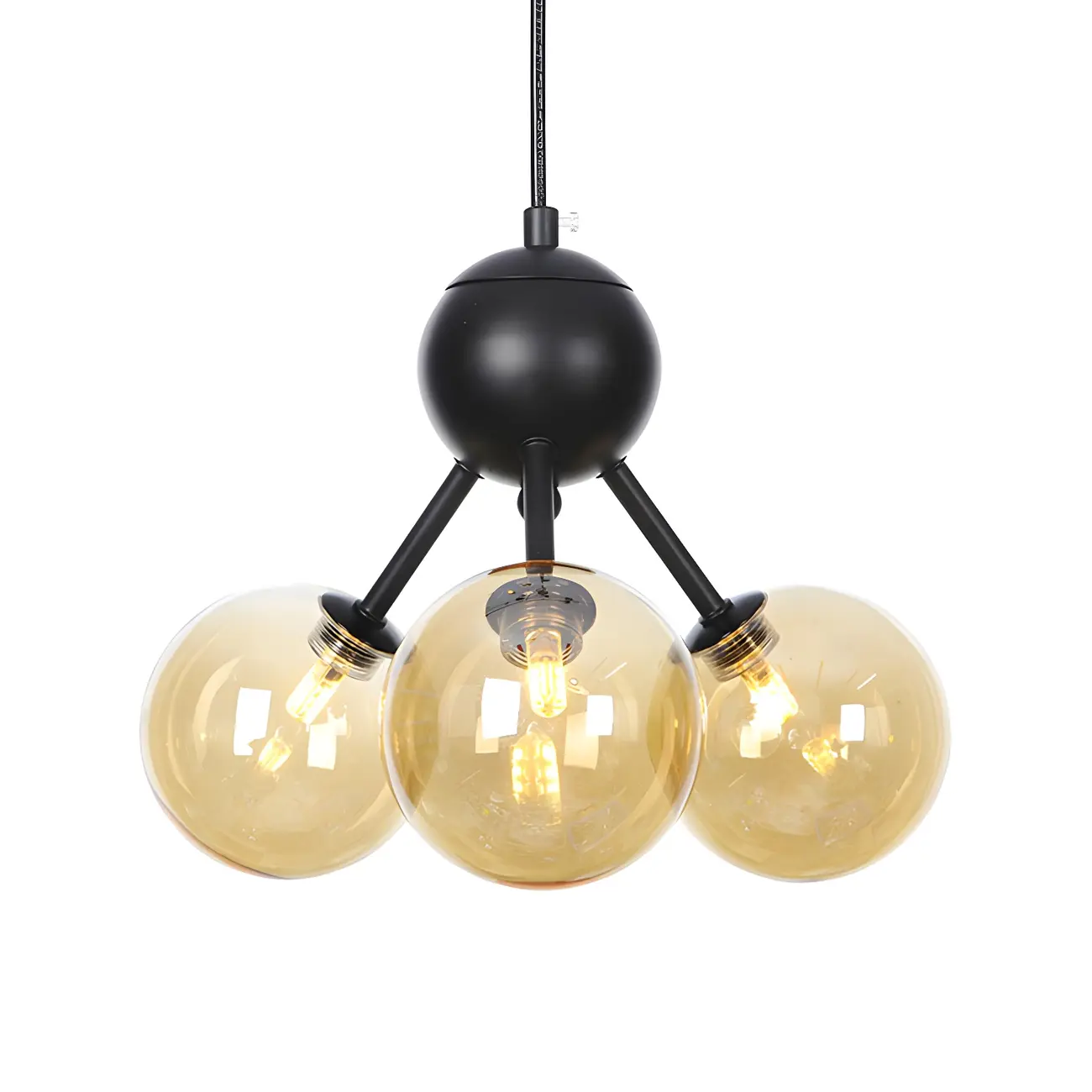 Industrial Glass Sphere Chandelier for Dining Room Image - 4 | homeyfad