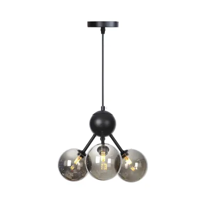 Industrial Glass Sphere Chandelier for Dining Room Image - 6