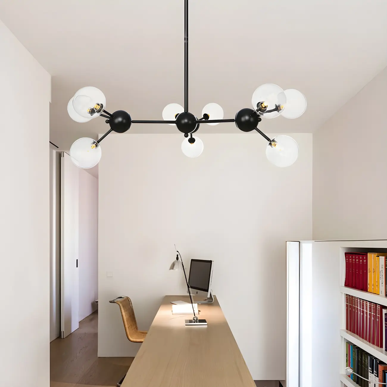 Industrial Glass Sphere Chandelier for Dining Room Image - 21 | homeyfad