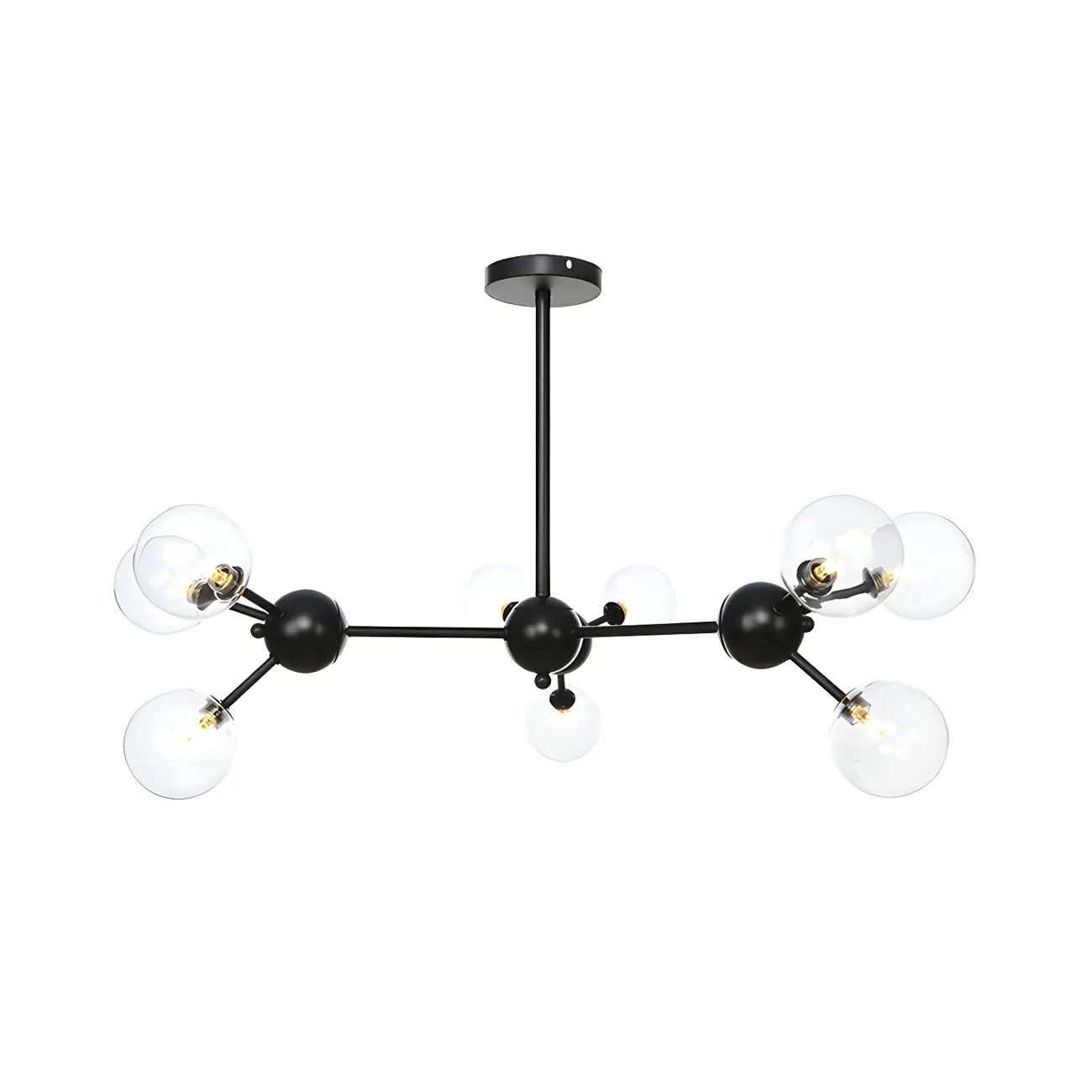 Industrial Glass Sphere Chandelier for Dining Room Image - 22 | homeyfad