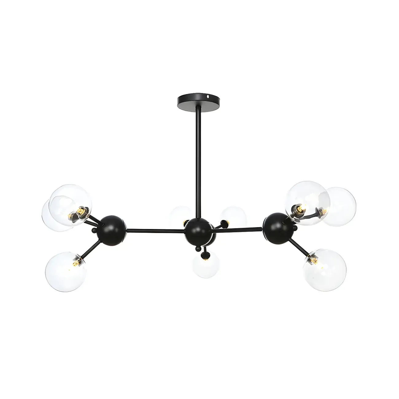 Industrial Glass Sphere Chandelier for Dining Room Image - 22