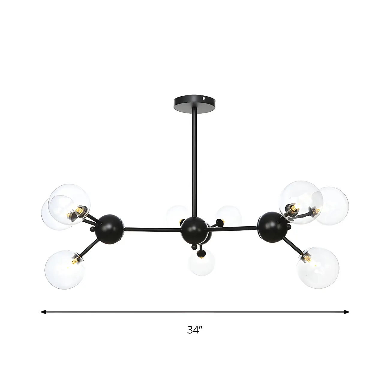 Industrial Glass Sphere Chandelier for Dining Room Image - 23 | homeyfad