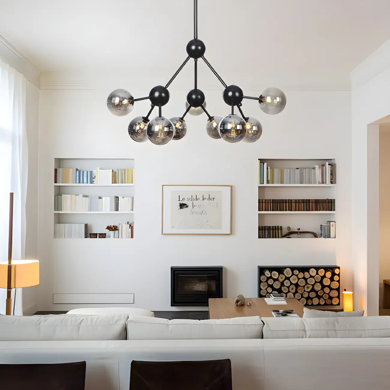 Industrial Glass Sphere Chandelier for Dining Room Image - 29 | homeyfad