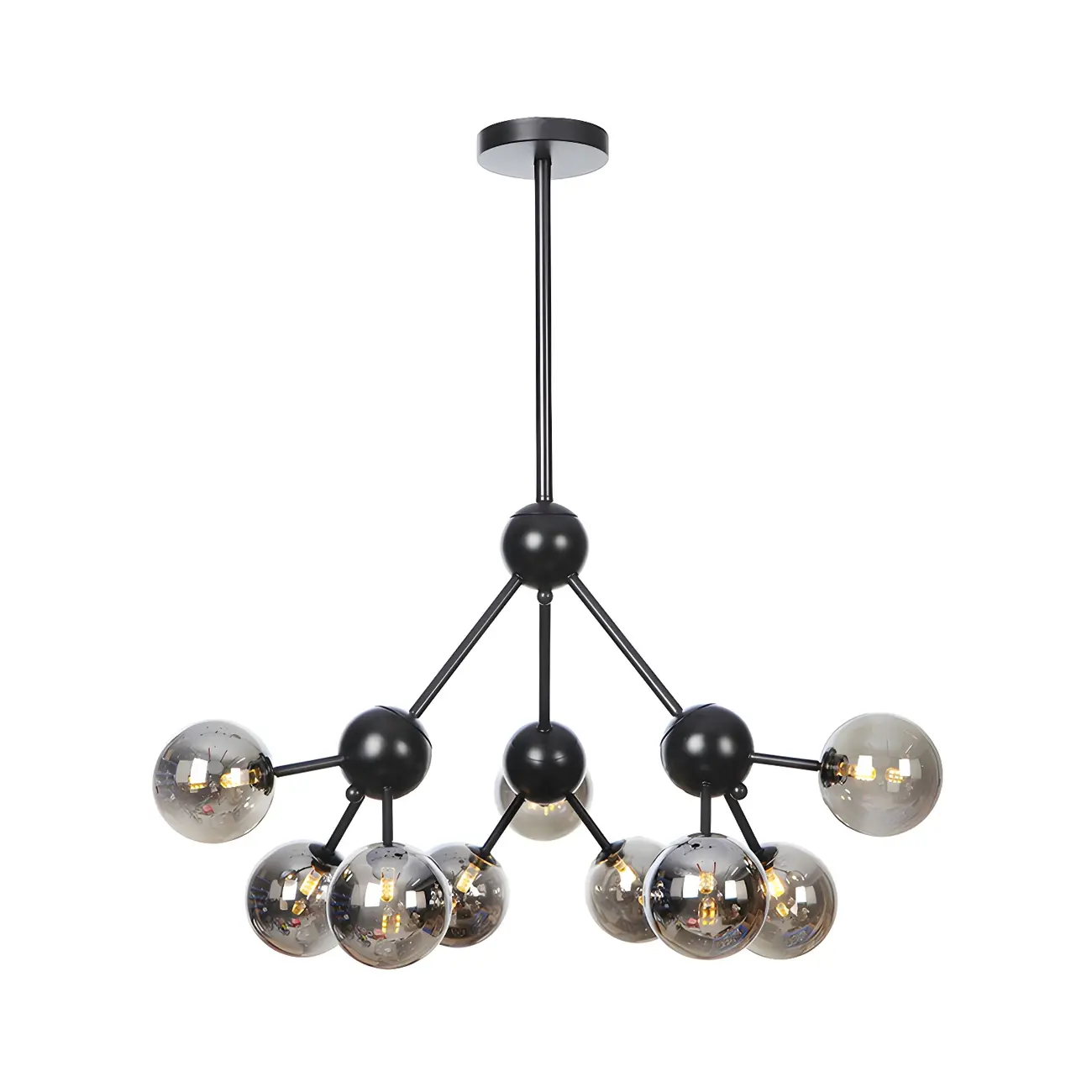 Industrial Glass Sphere Chandelier for Dining Room Image - 30 | homeyfad