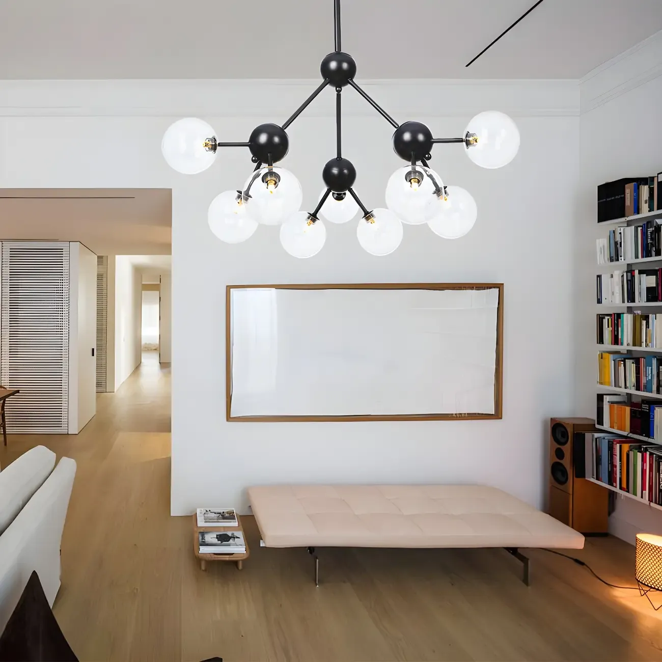 Industrial Glass Sphere Chandelier for Dining Room Image - 33