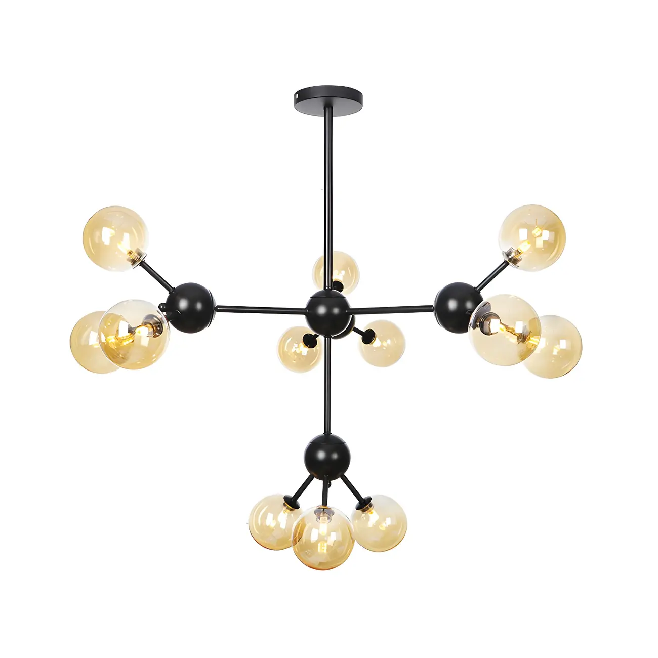 Industrial Glass Sphere Chandelier for Dining Room Image - 38 | homeyfad
