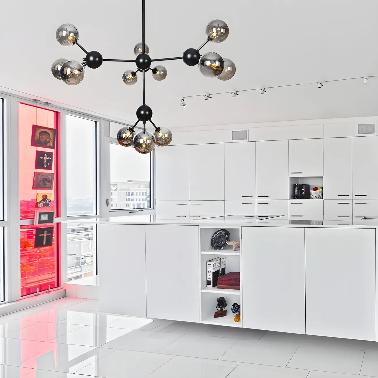 Industrial Glass Sphere Chandelier for Dining Room Image - 41 | homeyfad