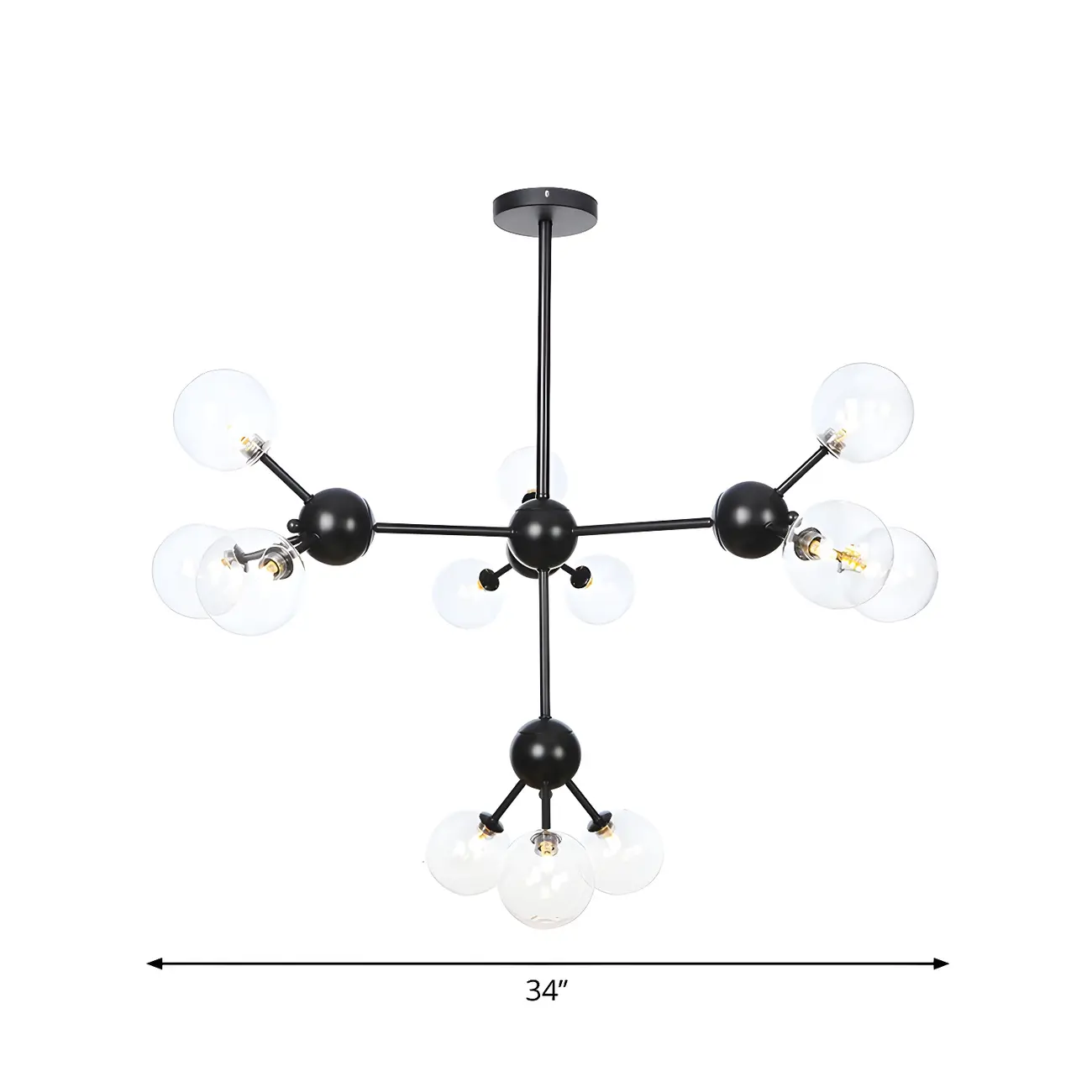 Industrial Glass Sphere Chandelier for Dining Room Image - 47 | homeyfad