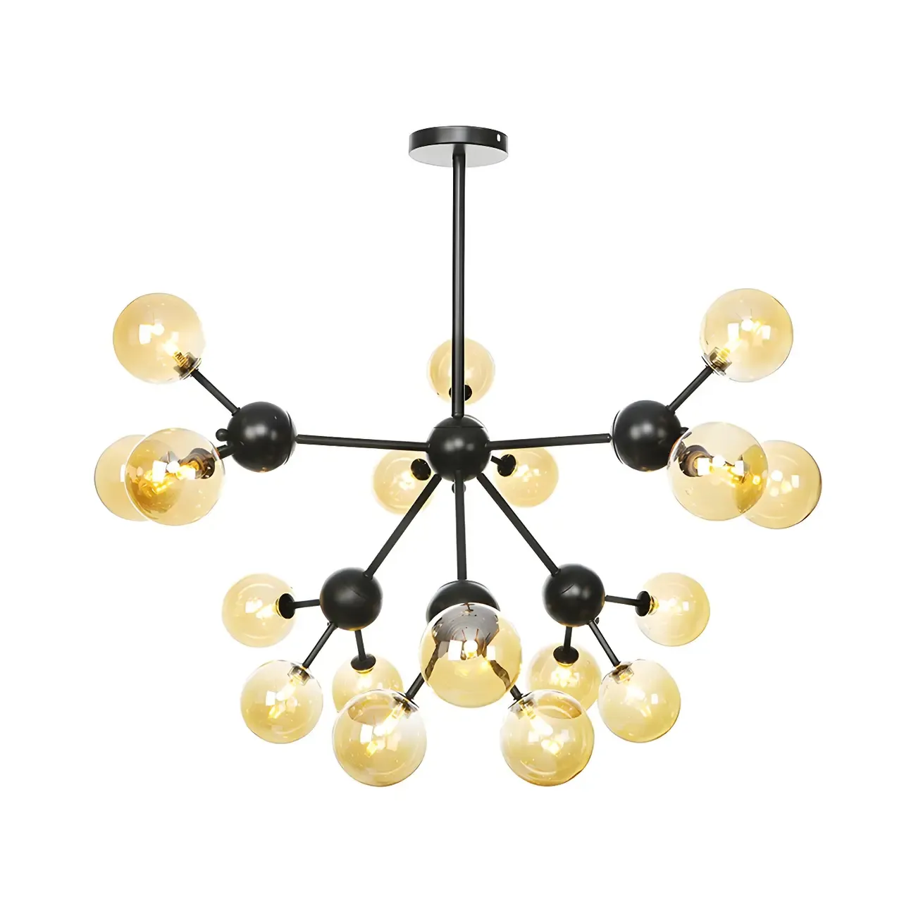 Industrial Glass Sphere Chandelier for Dining Room Image - 50