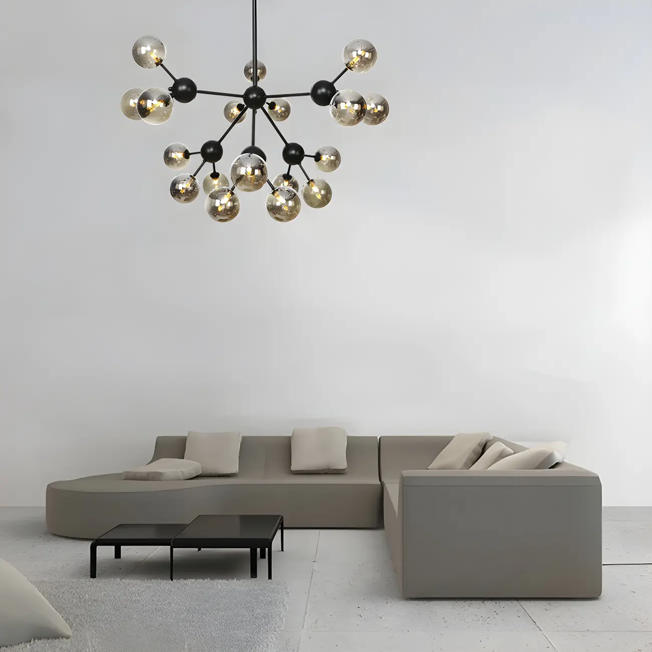 Industrial Glass Sphere Chandelier for Dining Room Image - 53 | homeyfad