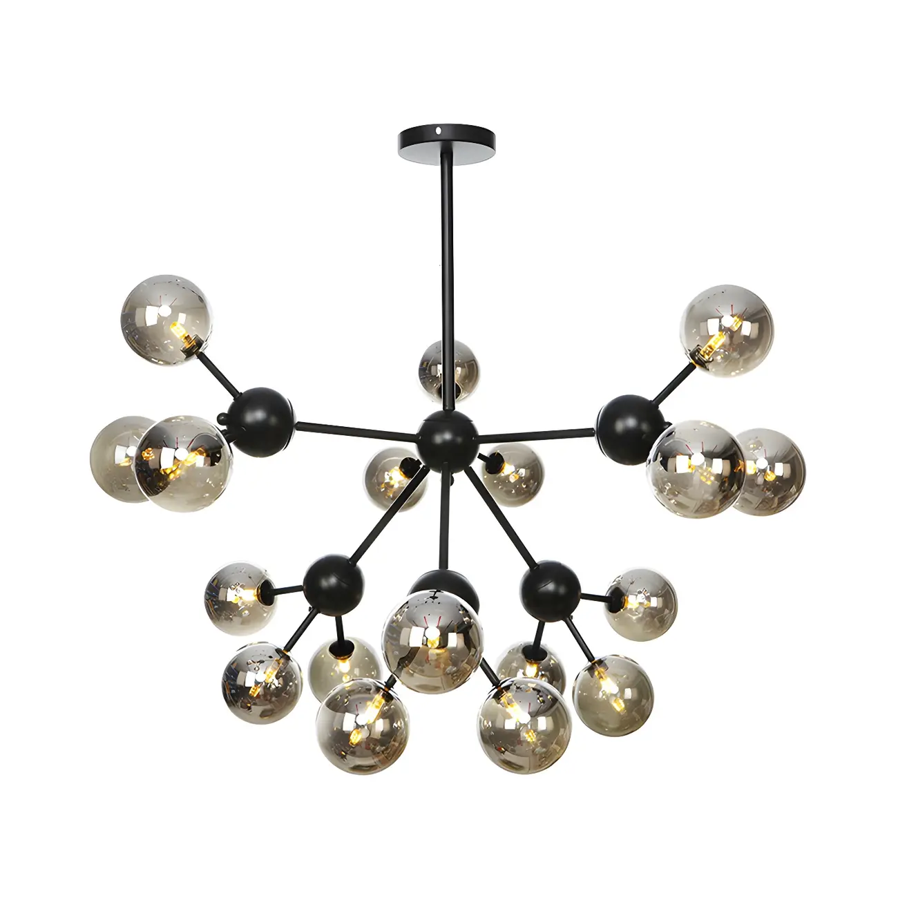 Industrial Glass Sphere Chandelier for Dining Room Image - 54 | homeyfad