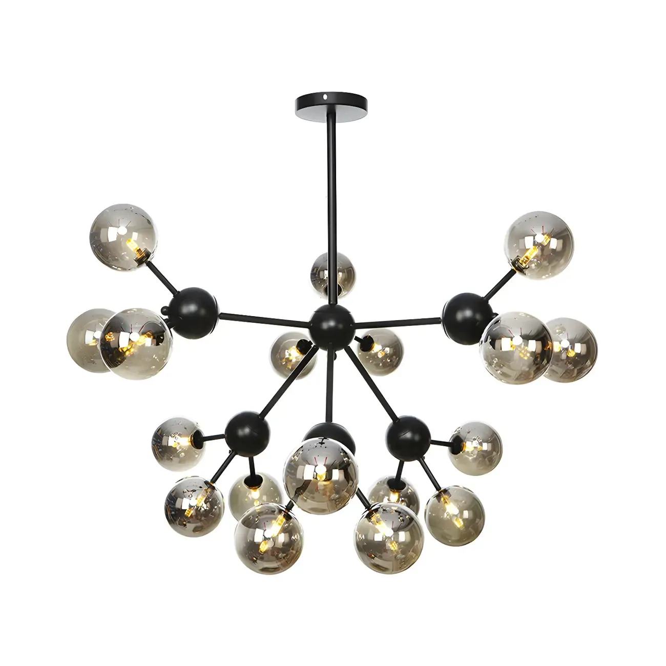 Industrial Glass Sphere Chandelier for Dining Room Image - 54