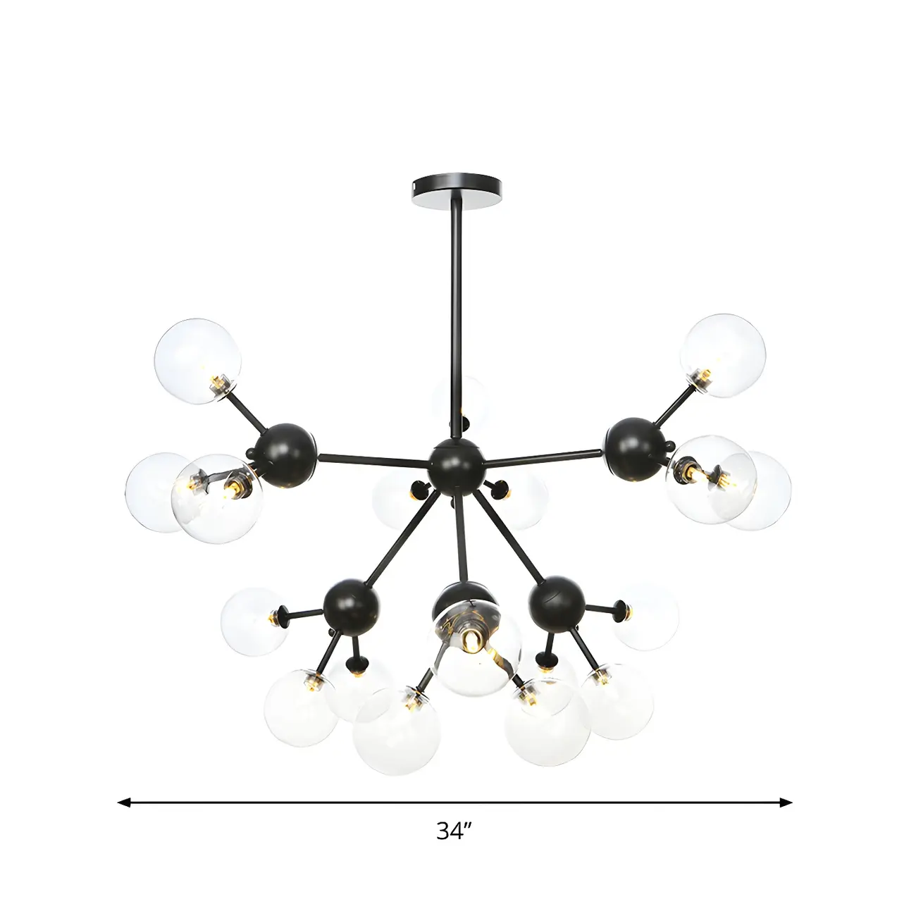 Industrial Glass Sphere Chandelier for Dining Room Image - 59 | homeyfad