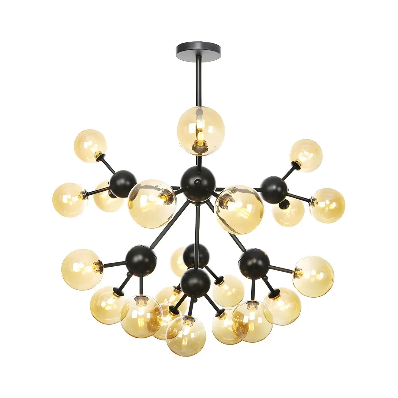 Industrial Glass Sphere Chandelier for Dining Room Image - 62