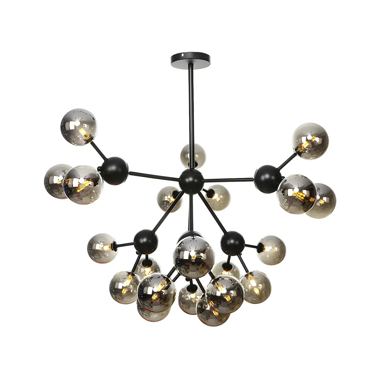 Industrial Glass Sphere Chandelier for Dining Room Image - 66 | homeyfad