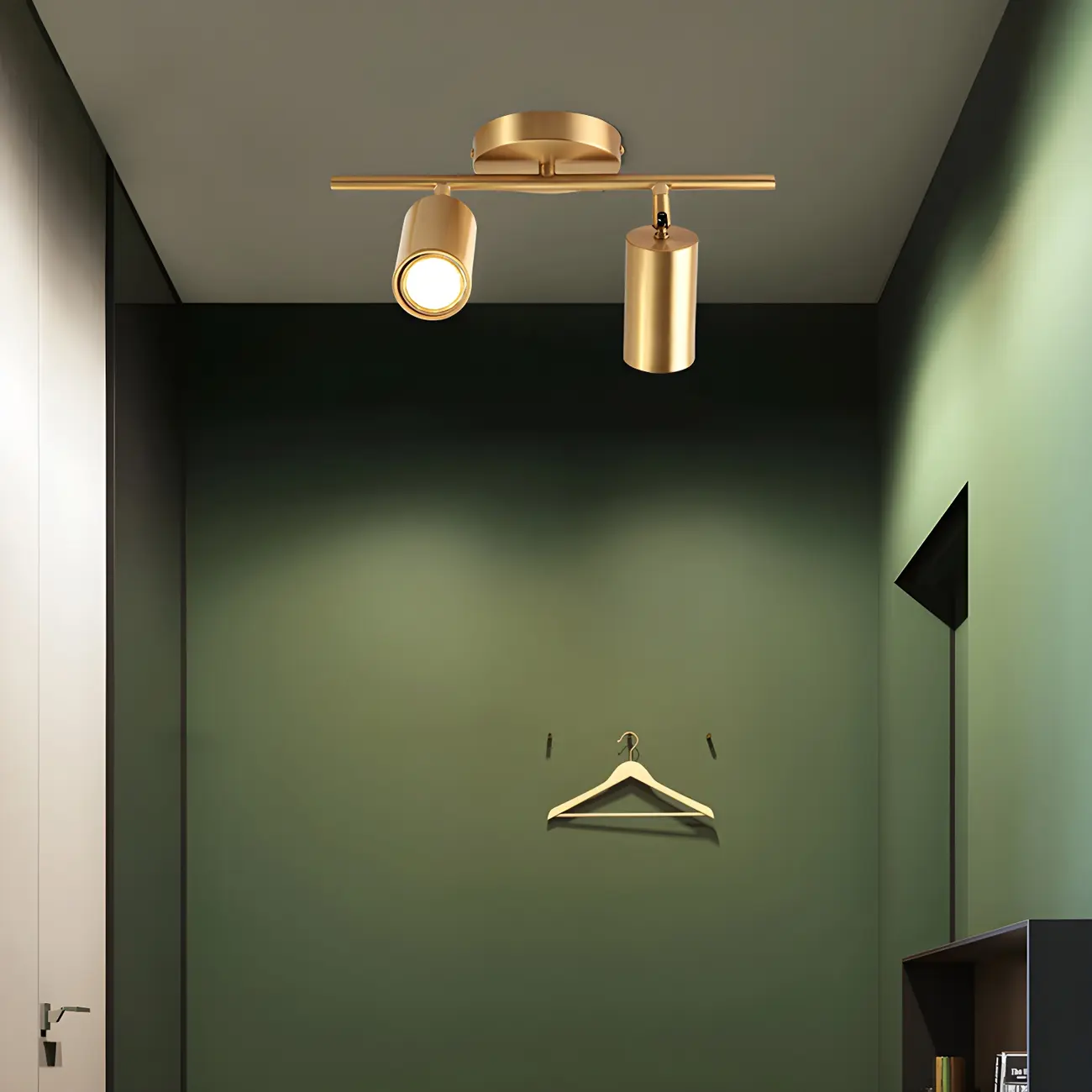 4 Light Gold Track Lighting with Adjustable Heads | homeyfad