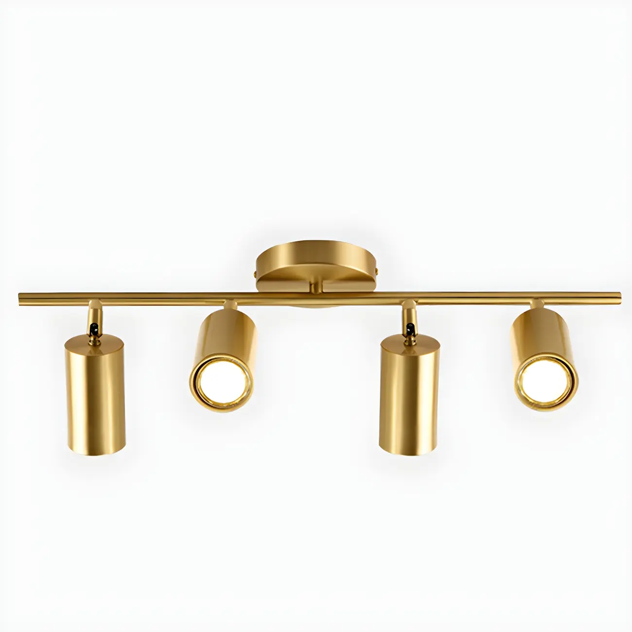 4 Light Gold Track Lighting with Adjustable Heads | homeyfad