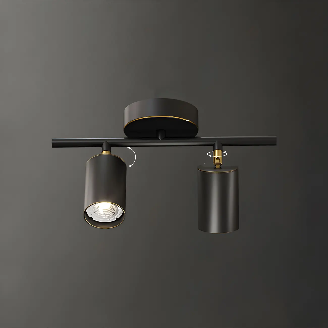 4 Light Gold Track Lighting with Adjustable Heads | homeyfad