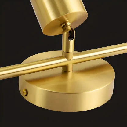 4 Light Gold Track Lighting with Adjustable Heads