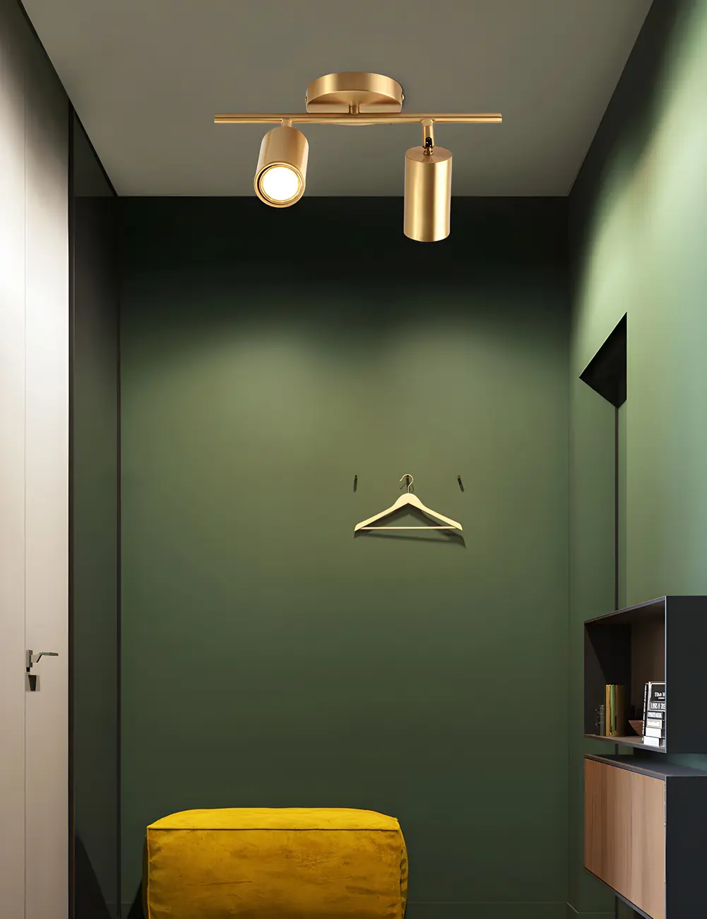 4 Light Gold Track Lighting with Adjustable Heads | homeyfad