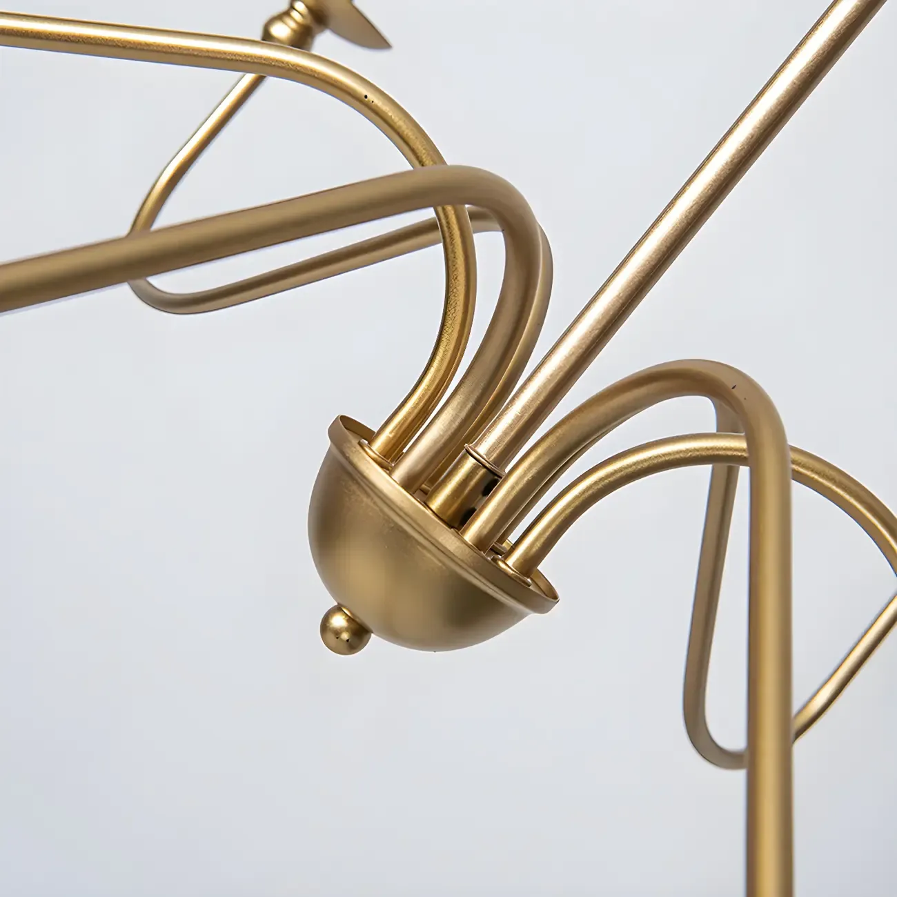 Gold Metal Candle Style Linear Modern Chandelier Image - 18