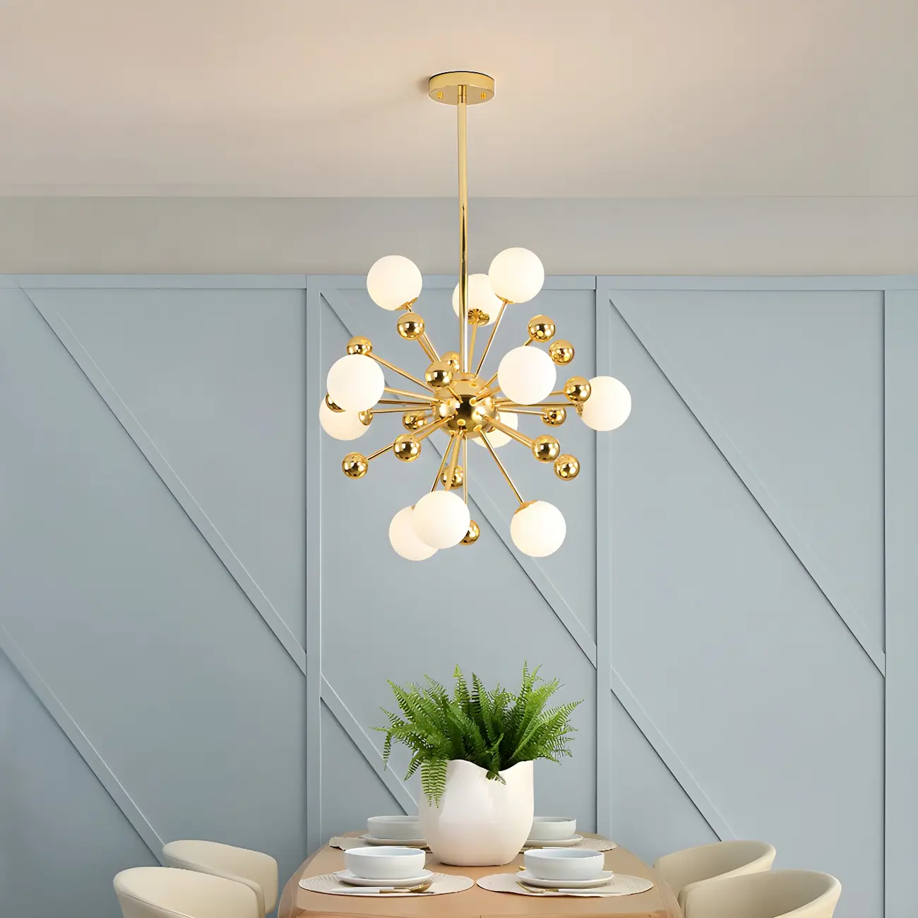 Modern Sphere Glass Chandelier for Dining Room Image - 3 | homeyfad