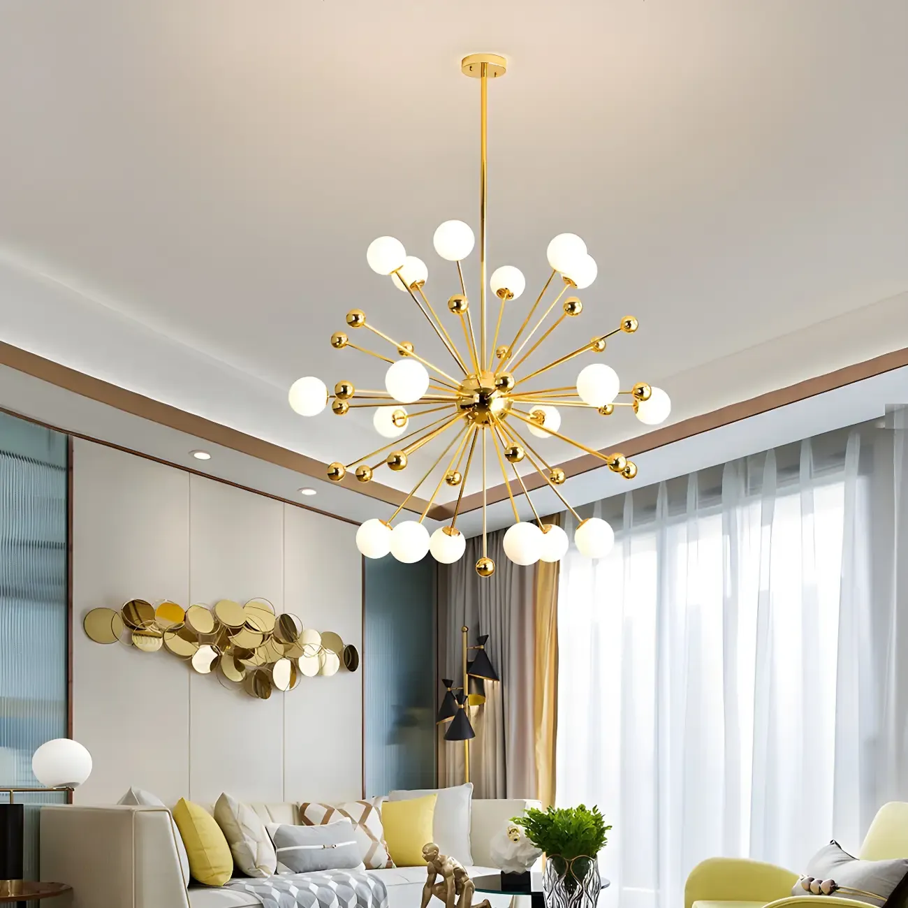 Modern Sphere Glass Chandelier for Dining Room Image - 2