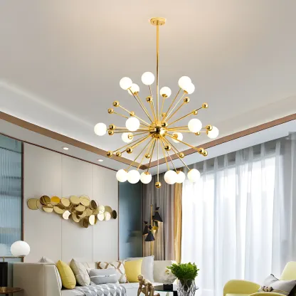 Modern Sphere Glass Chandelier for Dining Room Image - 2