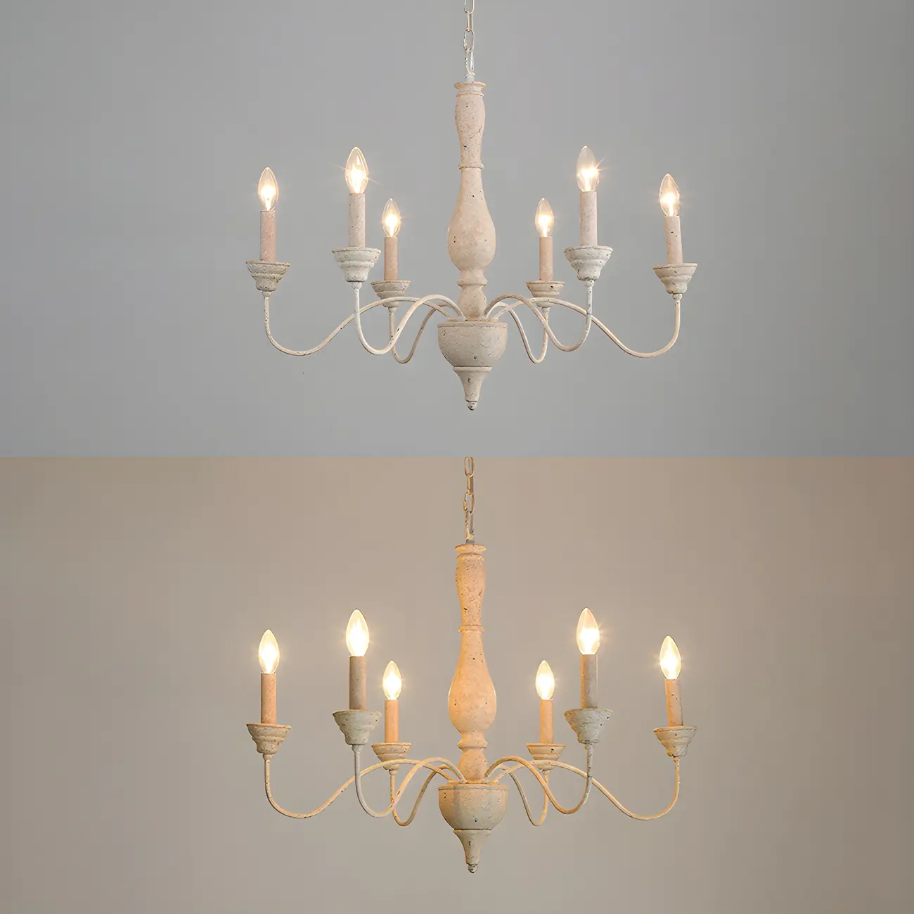 Rustic Wood Chandelier with Metal Accents for Living Room Image - 13 | homeyfad