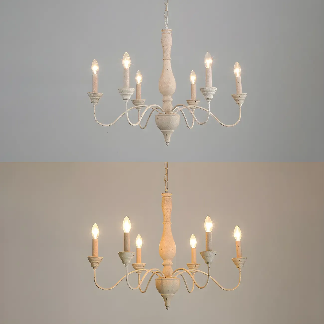 Rustic Wood Chandelier with Metal Accents for Living Room Image - 13