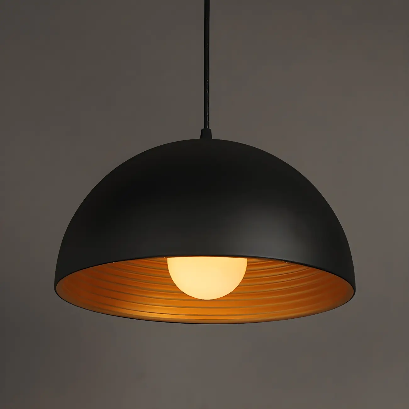 Industrial Black Bowl Shade Pendant Light for Kitchen Image - 2 | homeyfad
