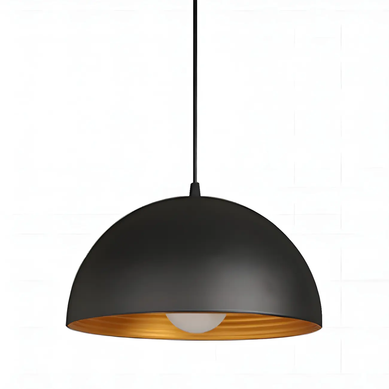 Industrial Black Bowl Shade Pendant Light for Kitchen Image - 7 | homeyfad