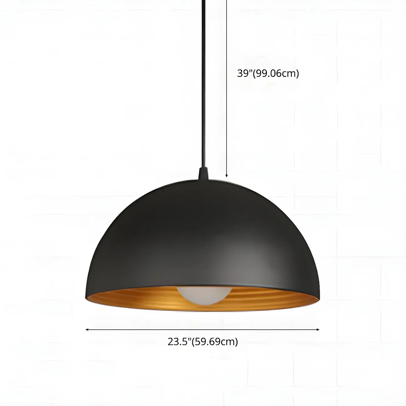 Industrial Black Bowl Shade Pendant Light for Kitchen Image - 8 | homeyfad