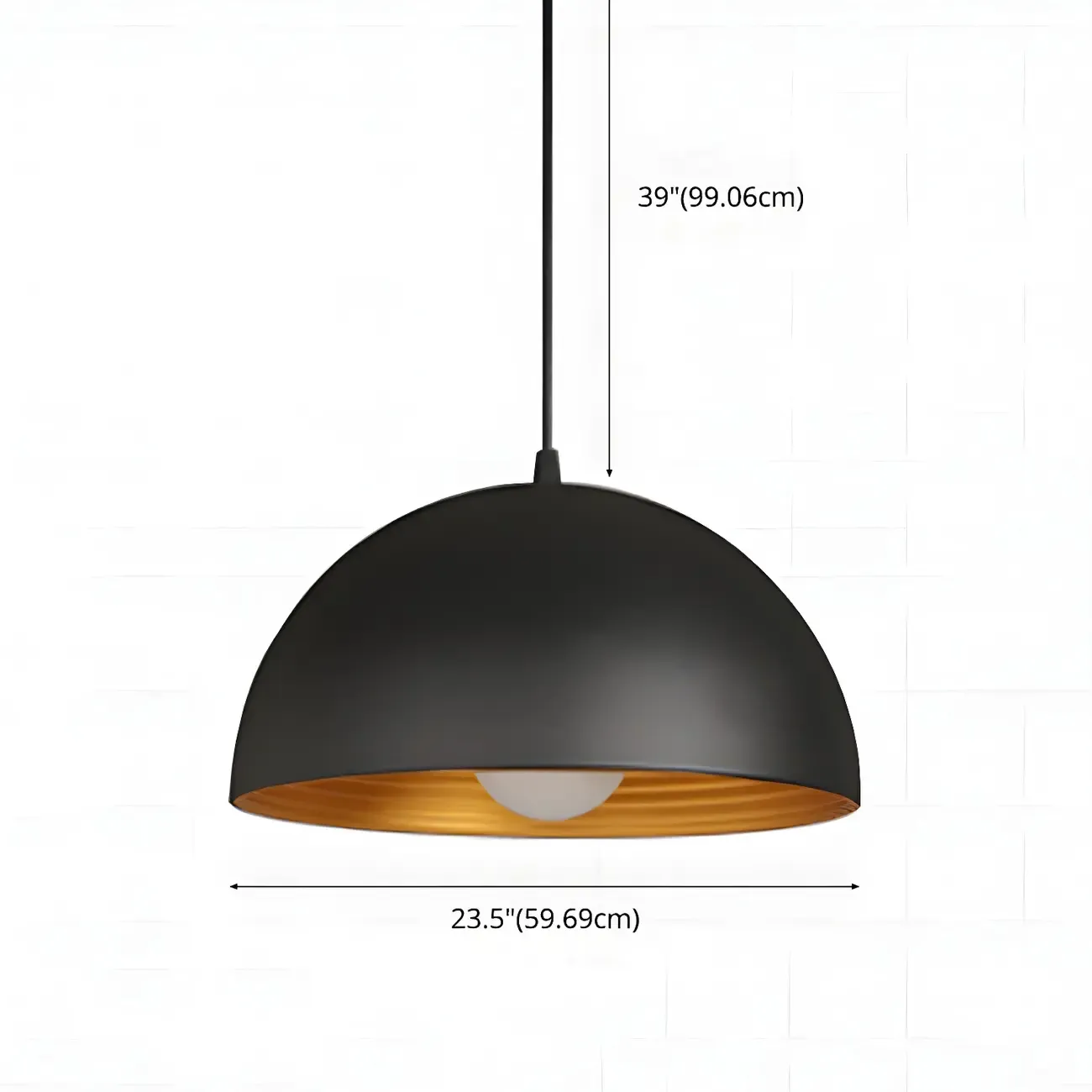 Industrial Black Bowl Shade Pendant Light for Kitchen Image - 8