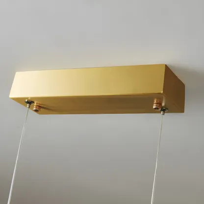 2/3-Light Modern Brass Semicircle Island Pendant Light Image - 12