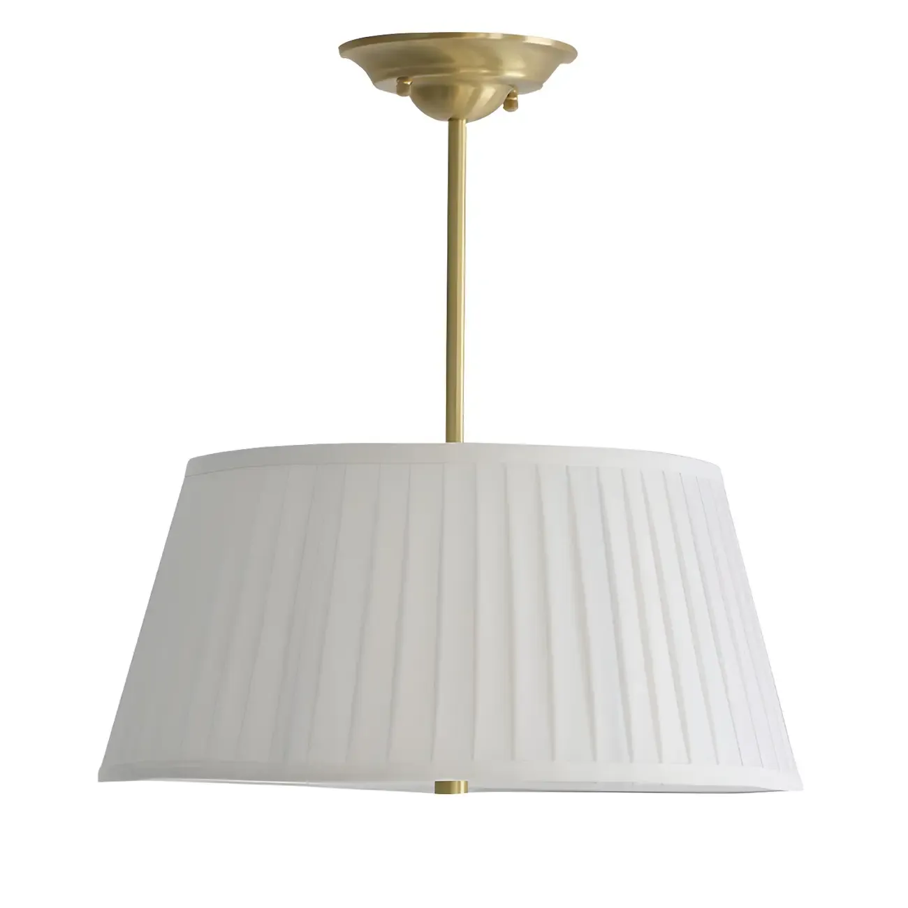 Fixture Minimalist-Style Metal Pleated Lampshade Chandelier Image - 4