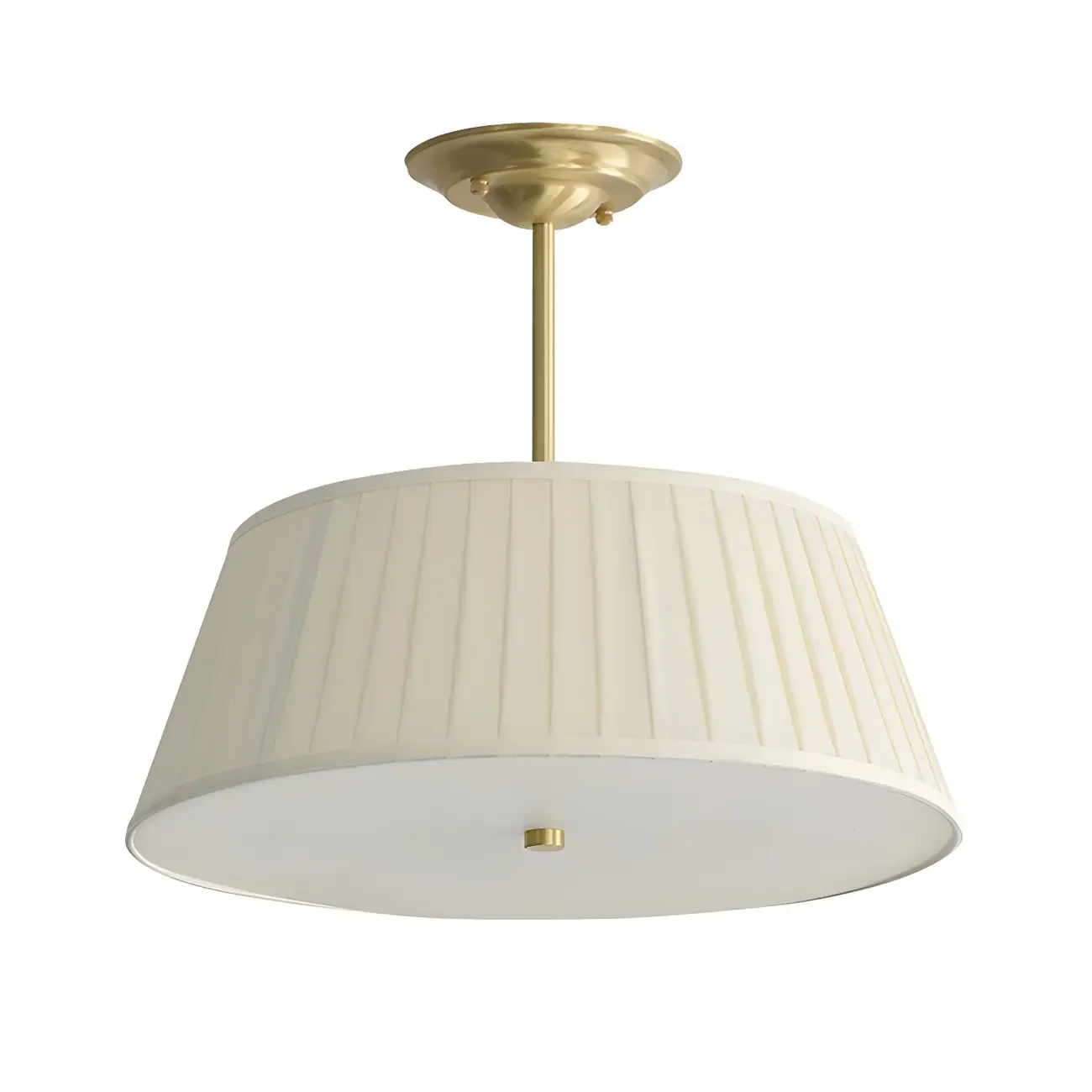 Fixture Minimalist-Style Metal Pleated Lampshade Chandelier Image - 8