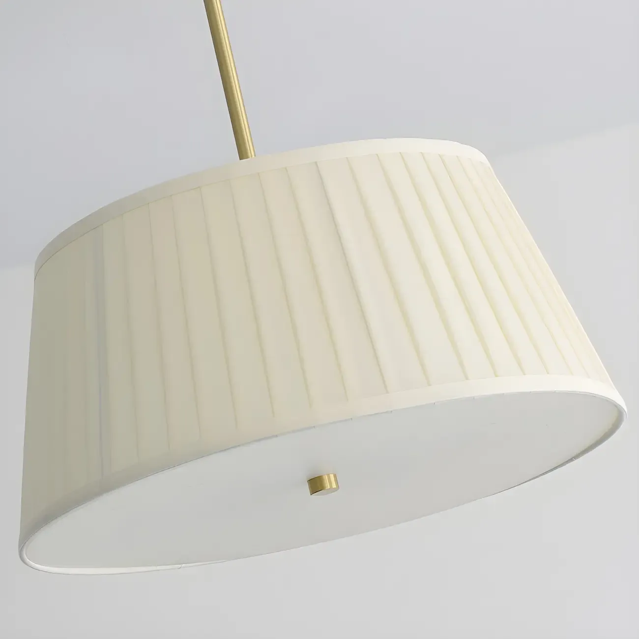 Fixture Minimalist-Style Metal Pleated Lampshade Chandelier Image - 9