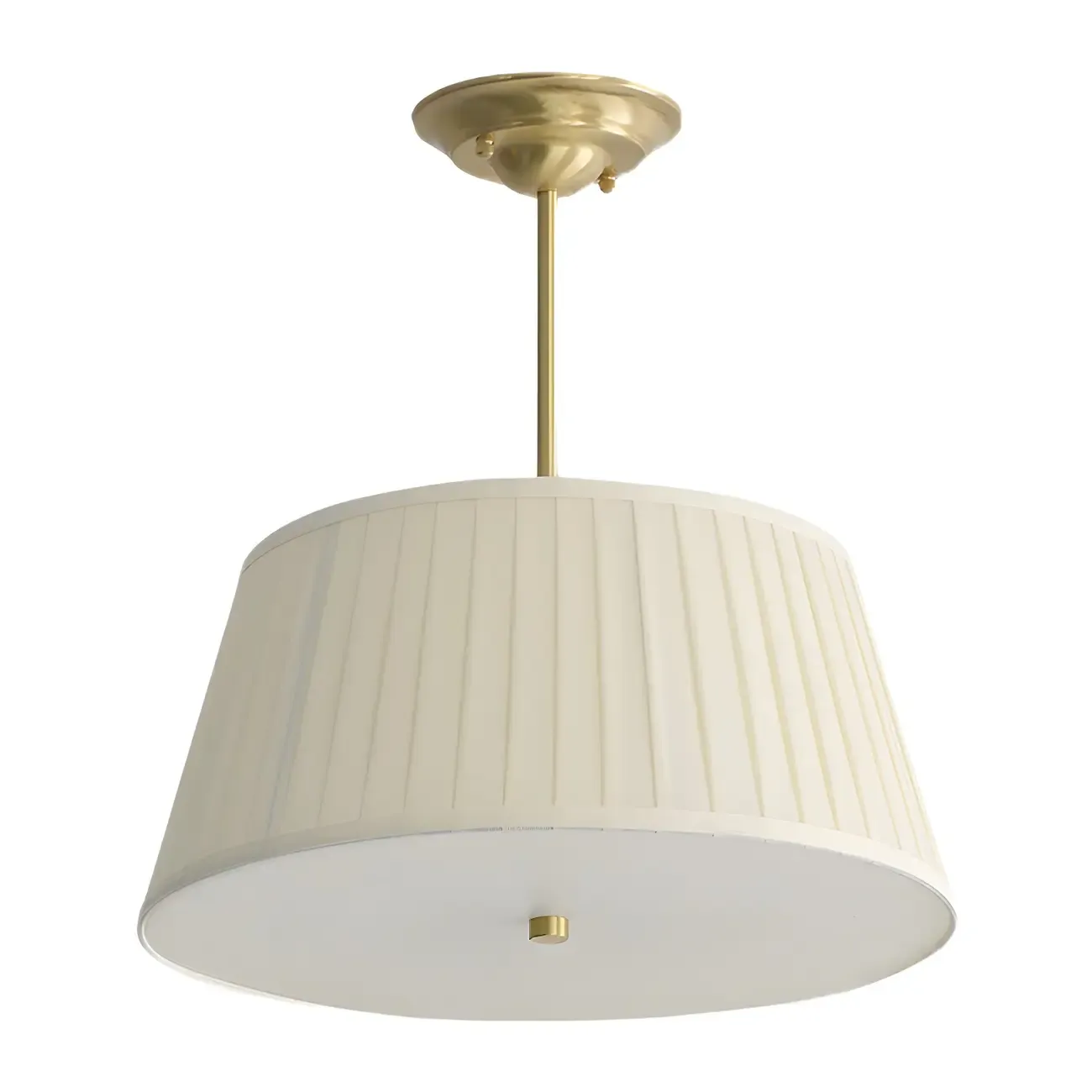Fixture Minimalist-Style Metal Pleated Lampshade Chandelier Image - 10